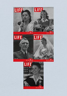 #ad Life Magazine Lot of 5 Full Month of June 1942 1 8 15 22 29 WWII WAR ERA $45.00