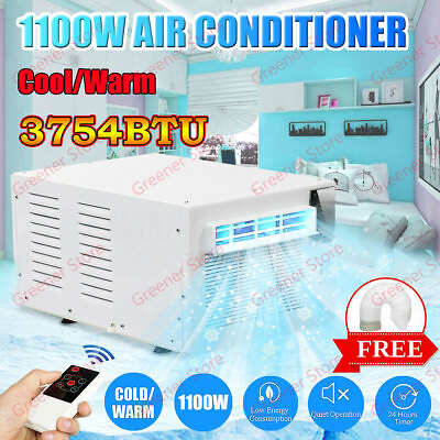 #ad 1100W 3754 BTU Window Desk Air Conditioner Coolamp;Warm Cooling Heating 110V Remote $299.00