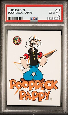 #ad 1994 Popeye Poopdeck Pappy RC #14 PSA 10 Gem Mint POP 1 Very RARE Popeye#x27;s DAD $225.00