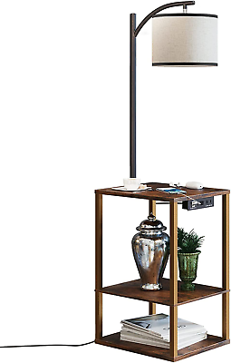 #ad Floor Lamp with Table Lamps for Living Room with USB Port Attached End Table w $107.98