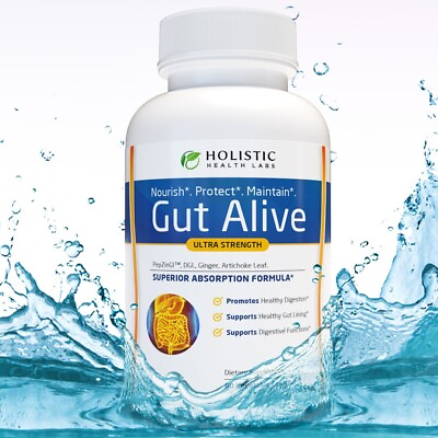 #ad New Holistic Health Labs GUT ALIVE Leaky Gut Support Zinc Carnosine Ginger Root $59.99