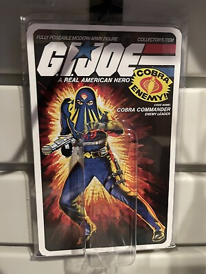 #ad GiJoe 1984 Hooded Cobra Commander Display Case With Card Back Insert $11.99