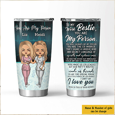 #ad To My Work Bestie Nurse Friend Custom Nurse Tumbler Gift For Friends Nurse Be $39.24