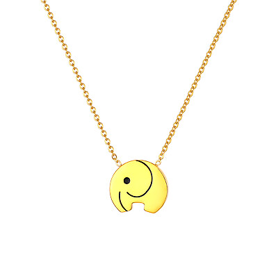 #ad Women Girls Elephant Charm Pendant Animal Stainless Steel Necklace with Gift Box $10.99