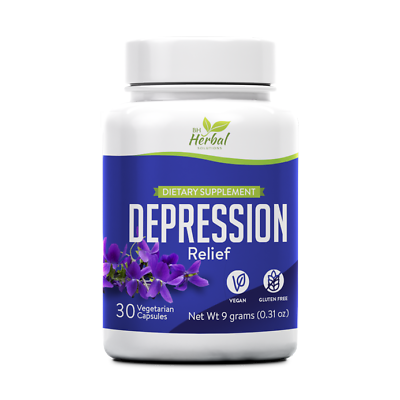 #ad Depression Relief Mood Enhancer Naturally Feel Upbeat Anti Depression Pill $39.50