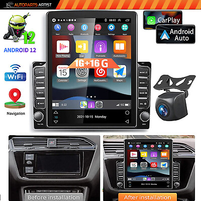 #ad 9.7quot; 2Din Gps Carplay Car Stereo Radio Player Wifi Android Auto Cam Android 13 $146.68