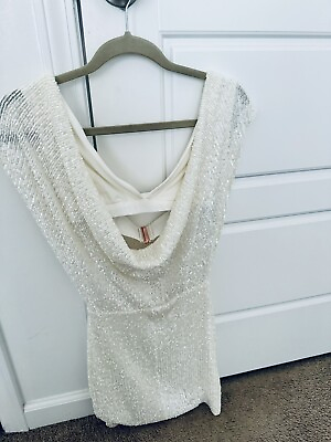 #ad Nookie Pandora Mini Dress Size S White Cream $165.00