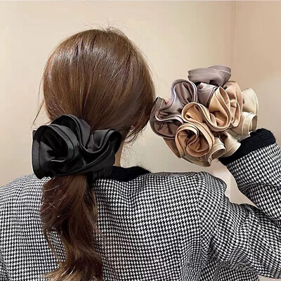 #ad Hair Accessories Ponytail Holder Hair Ties Elastic Hair Bands Solid Color Soft $2.65