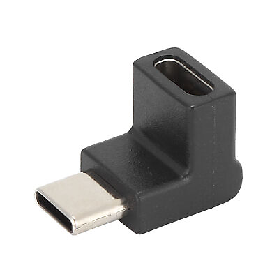 #ad Type C Male To Female Right Angle Adapter Metal Converter Laptop Mobile Phone $6.23