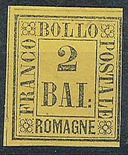 #ad 87757g ITALY Antique States: ROMAGNE STAMP Sassone 3 MINT HINGED MH GBP 30.00