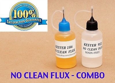 #ad 60 ml. COMBO KESTER 951 KESTER 186 Soldering Liquid Flux Reflow NO CLEAN $14.99