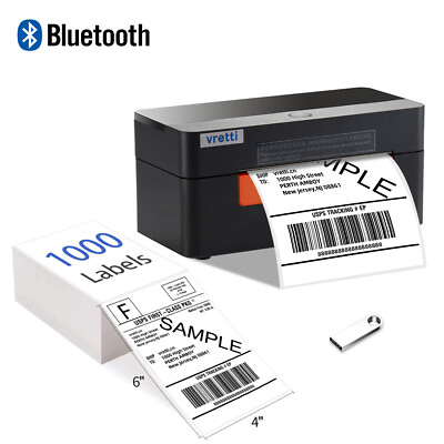 #ad VRETTI Bluetooth Thermal Shipping Label Printer 4x6 w 1000 Labels POSHMARK ETSY $96.88
