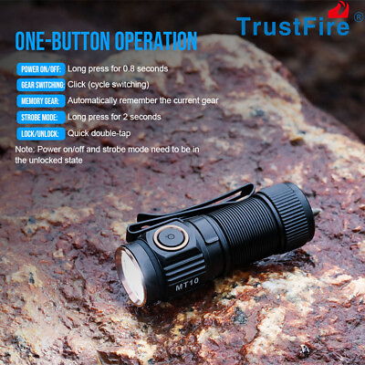 #ad TrustFire 1000LM Portable LED Pocket Flashlight Rechargeable MINI EDC Flashlight $25.64