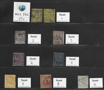 #ad WC1 7706. ITALY ANTIQUE STATES:PARMA. Valuable 1852 59 stamps. Used $199.99