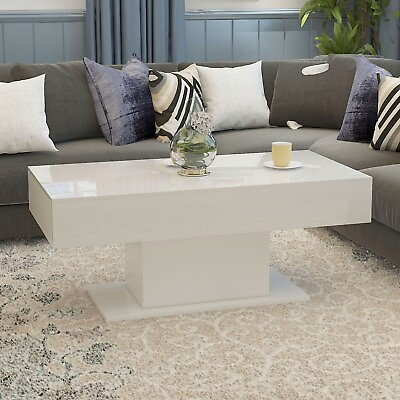 #ad Modern Coffee Table High Gloss with LED Accent Tea Living Room Home Furniture $165.99