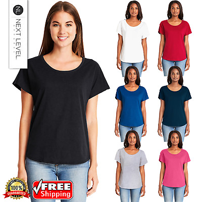 #ad Next Level Ladies#x27; Ideal Dolman Short Sleeves Relaxed Fit T Shirt 1560 S XL $9.82