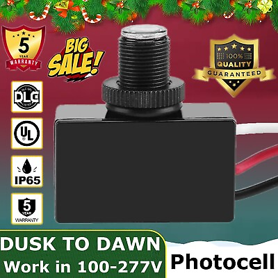 #ad 120V Photocell Sensor Wall Mounted Sensor Outdoor Waterproof IP65 Dusk to Dawn $8.49