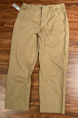 #ad Haband#x27;s Fit Forever Tan Twill Pants. W=36 L=Med. ProTech Stain Resistance $18.99