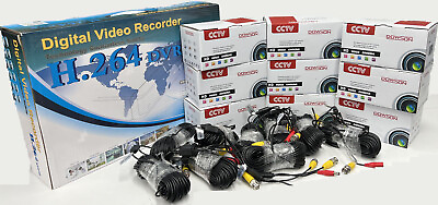 #ad CCTV camera system = 9 wired cameras and 16 CH H.264 DVR with 2TB Hard Drive NEW $200.00