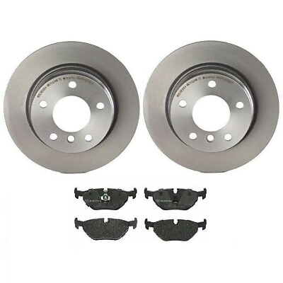 #ad Brembo Rear Brake Kit 280mm Disc Rotors and Low Met Pads For BMW E36 318i 318is $149.95