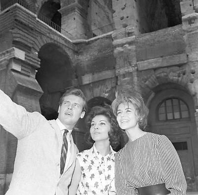 #ad Roger Moore Italian actress Luisa Mattioli and Italian actress and Old Photo 4 AU $9.00