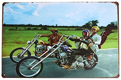 #ad Easy Rider 1969 Ride Free Motorcycle Metal Tin Sign Vintage Poster Garage Wall $13.66