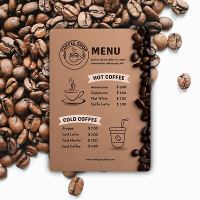 #ad 20 Models Brown Modern Coffee Menu $6.50