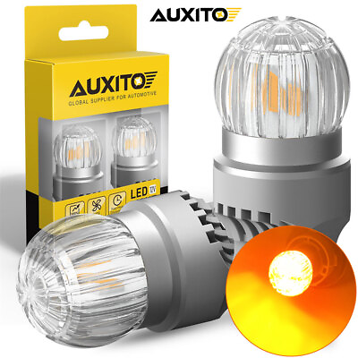 #ad AUXITO Turn LED Signal 7443 Light 7444 7440 Anti Hyper Flash Error Amber Free $16.14