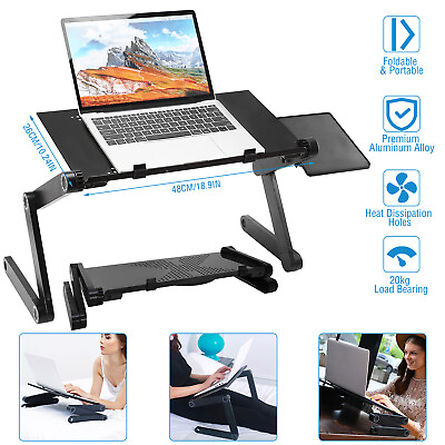 #ad 360° Adjustable Laptop Table Stand Lap Sofa Bed Tray Foldable PC Notebook Desk $27.69