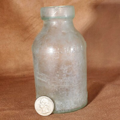 #ad Antique Bottle Light Green Glass Circa 1900 Mellin#x27;s Food Company Boston $28.00