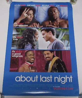 #ad About Last Night Double Sided Theater Movie Poster Kevin Hart Regina Hall $10.00