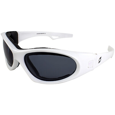#ad Hurricane Cat5 White Jet Ski Polarized Smoke Lens Changes Glasses to Goggles $15.99