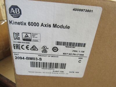 #ad Allen Bradley AB 2094 BM03 S servo drive kinetix 6000 axis module 2094BM03S NEW $2750.00