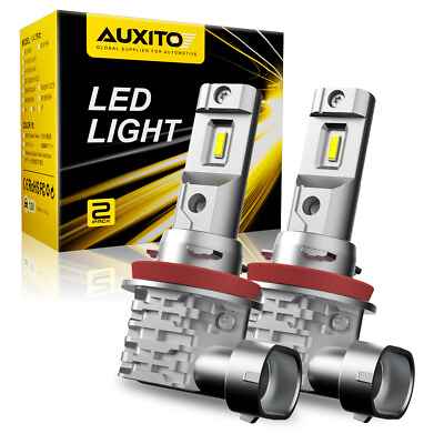 #ad AUXITO H11 LED Headlight Kit Low Bulb Beam Super Bright 6500K Bulbs Free Return $19.99