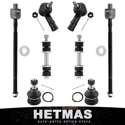 #ad 8X Front Sway Bars Inner Outer Tie Rods Ball Joints Kit For 95 99 Hyundai Accent $45.41