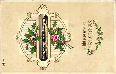 #ad Vintage Postcard Merry Christmas. Early 1900s $8.95