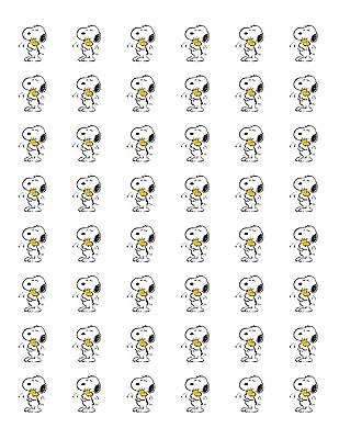 #ad 48 SNOOPY WOODSTOCK ENVELOPE SEALS LABELS STICKERS 1.2quot; ROUND $2.25