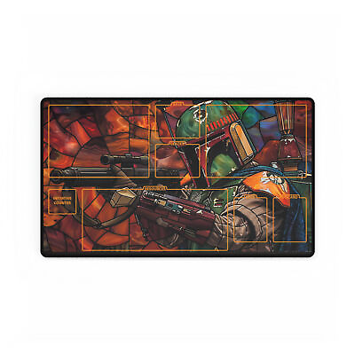 #ad Boba Fett Stained Glass Star Wars Unlimited TCG Playmat Standard Size 14 x 24 $31.50