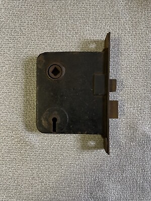 #ad Antique Interior Steel Mortise Lock Door Hardware $12.95