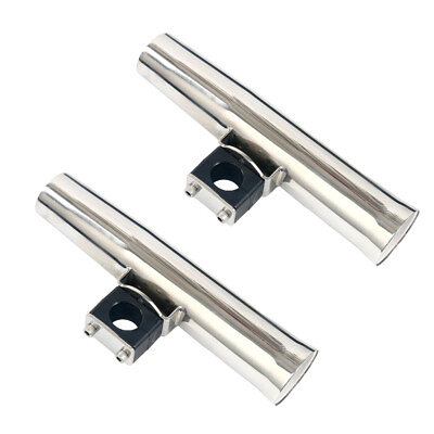 #ad 2PCS Stainless Rail Mounted Clamp on Rod Holder for Rails 22mm 7 8quot; 25mm 1quot; $40.99