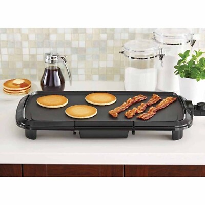 #ad 20quot; Griddle with Adjustable Temperature Control NonstickSmokeless Indoor Grill $19.07
