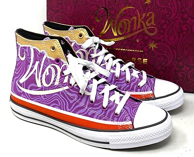 #ad Converse Wonka Ctas High Top Shoes Women Size Skate Pixel Purple Canvas A08154C $86.44