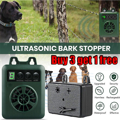 #ad Ultrasonic Anti Barking Device Dog Bark Control Sonic Silencer Outdoor USA BT $13.99