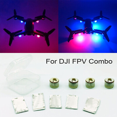 #ad 4x LED Night Flight Light Searching Flashing Signal Lamp For DJI FPV Combo Drone $8.84