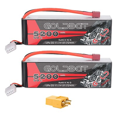 #ad 3S Lipo Battery 5200mah 11.1V 50C LiPo RC Battery Soft Case Pack with Deans P... $96.19