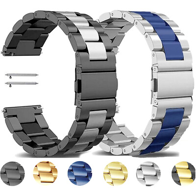 #ad 18 20 22 23mm Stainless Steel Metal Watch Band Universal Wrist Strap Bracelet $9.99