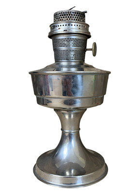 #ad Vintage Super Aladdin Nickel Oil Lamp GBP 45.04