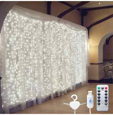 #ad 3m 300LED Curtain String Light Garland Wedding Party Decoration Bachelorette AU $49.99