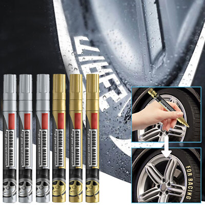 #ad New 3pcs Liquid Mirror Chrome Marker Set DIY Car Paint Pens Metallic Markers $5.04