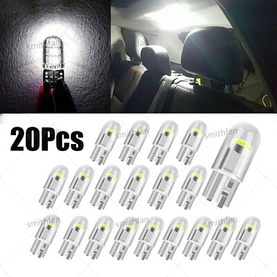 #ad 20Pcs LED White Interior Map Dome License Plate Light Bulbs T10 194 168 W5W 2825 $5.99